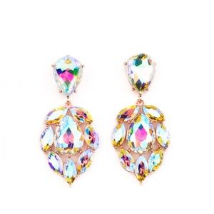 Elegant Multicolor Crystal Drop Earrings
